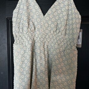 Lizard Thicket Blue Floral Lace Dress